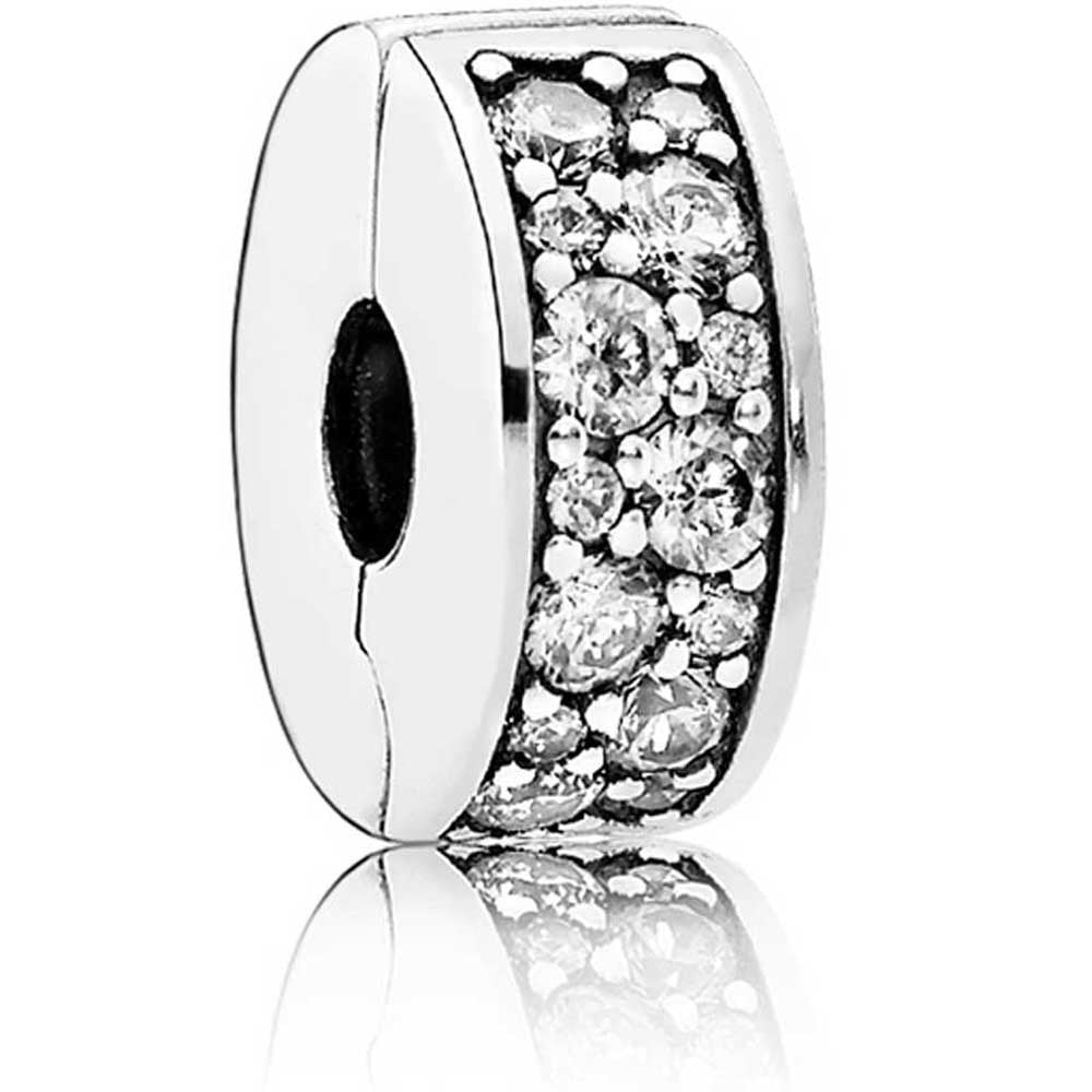 PANDORA Clear Pav? Clip Charm 791817CZ