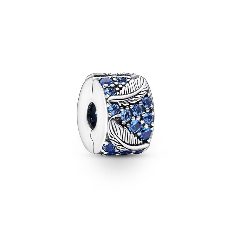 PANDORA Curved Feather & Pave Clip Charm 792552C0120689