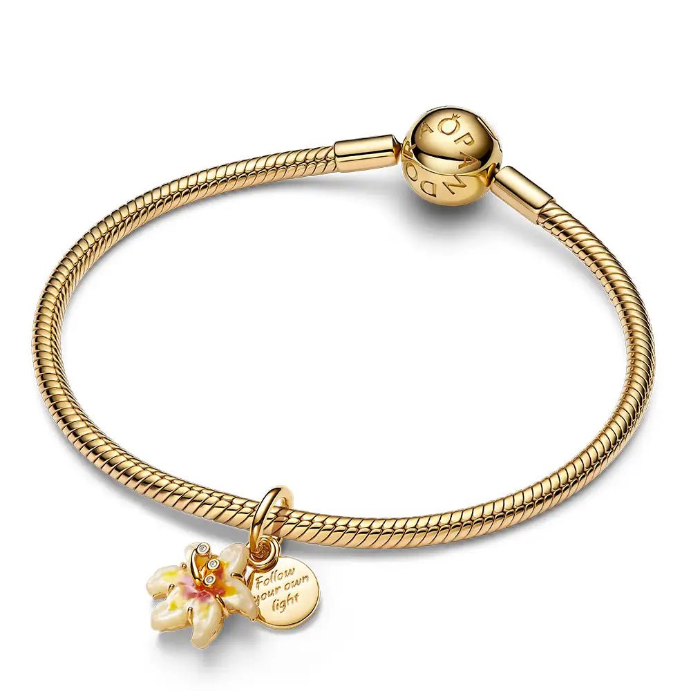 PANDORA Disney Tangled Sundrop Flower Glow - in - the - dark Charm 764020C01