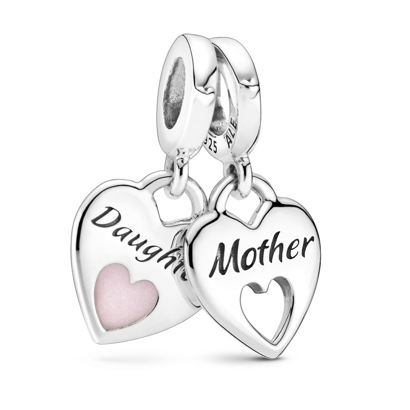 PANDORA Double Heart Split Dangle Charm 799187C01