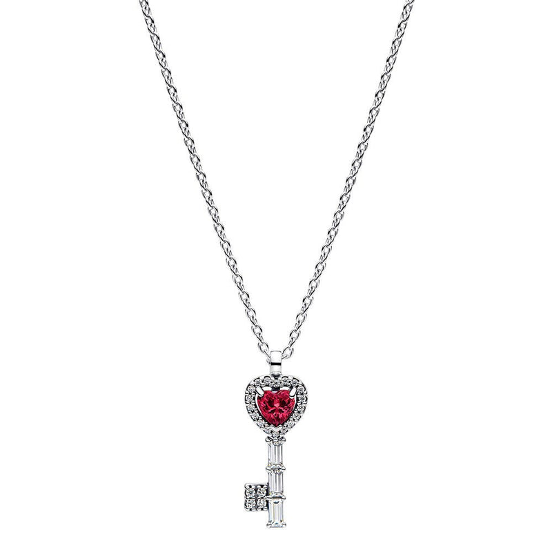 PANDORA Elevated Heart Key Collier Necklace 394392C01-45394392C01-45