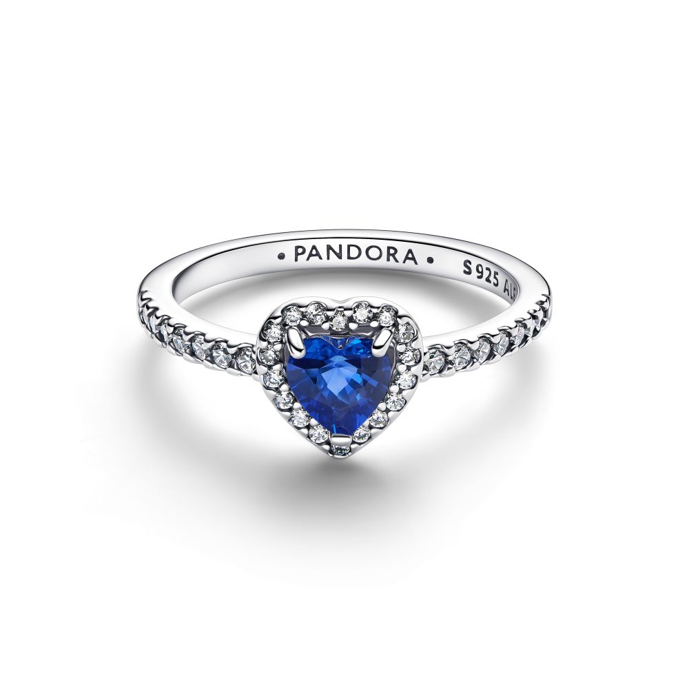 PANDORA Elevated Princess Blue Heart Ring 198421C09198421C09