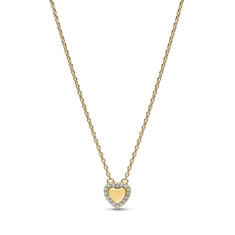 PANDORA Engravable Heart Halo Collier Necklace 364364C01 - 45364364C01-45