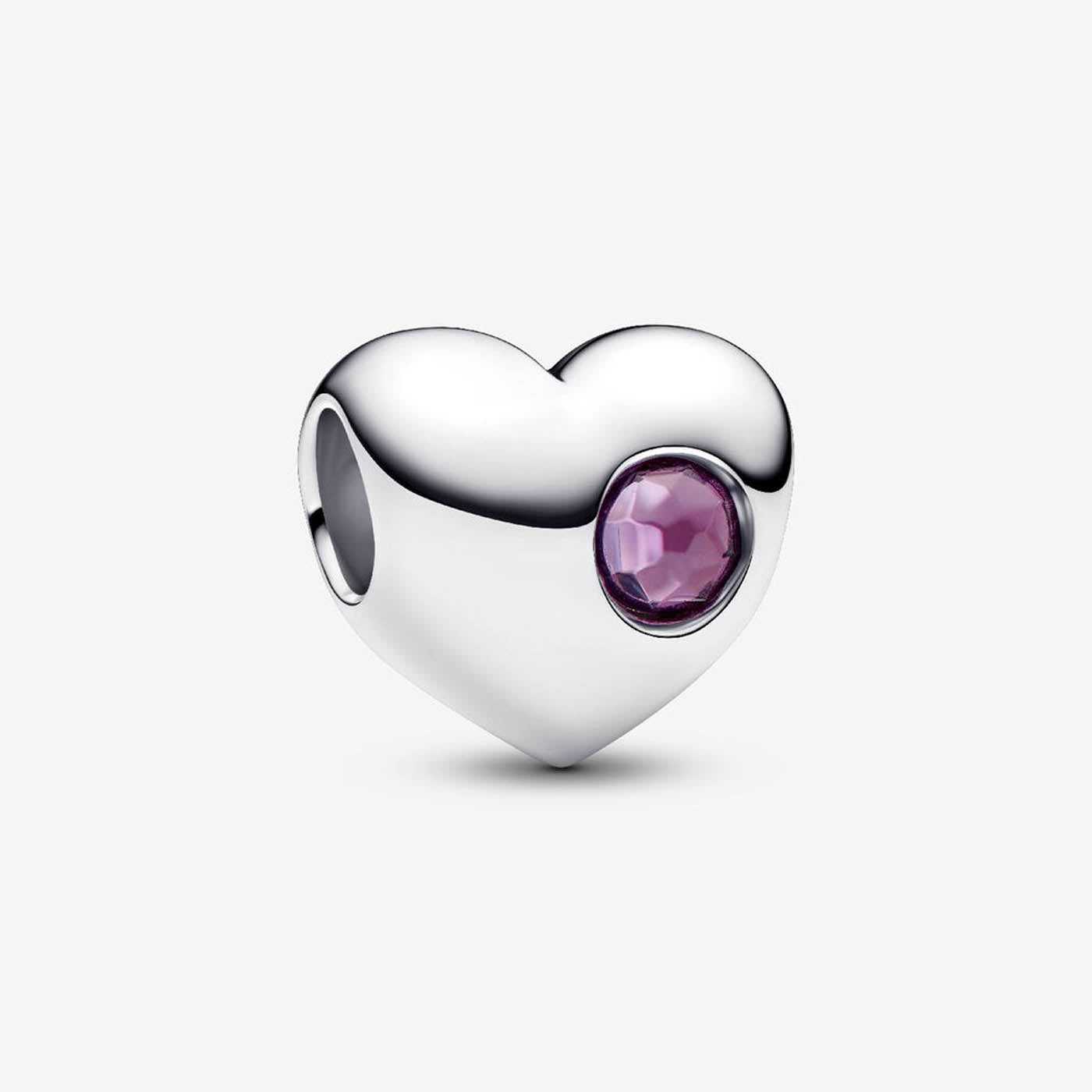 PANDORA February Birthstone Heart Charm 794161C02276356