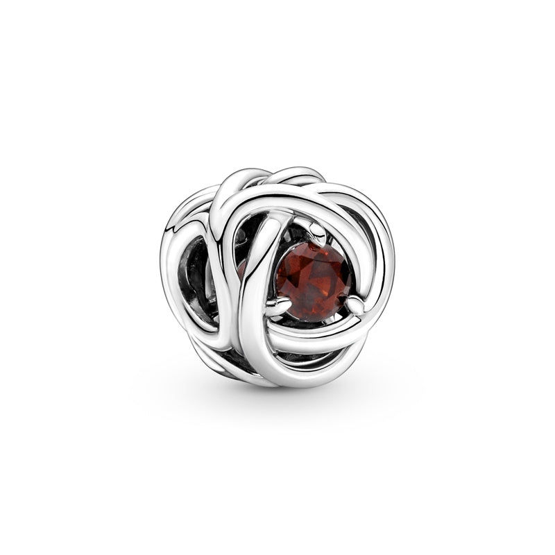 PANDORA January Birthstone Eternity Circle Charm 790065C06250028