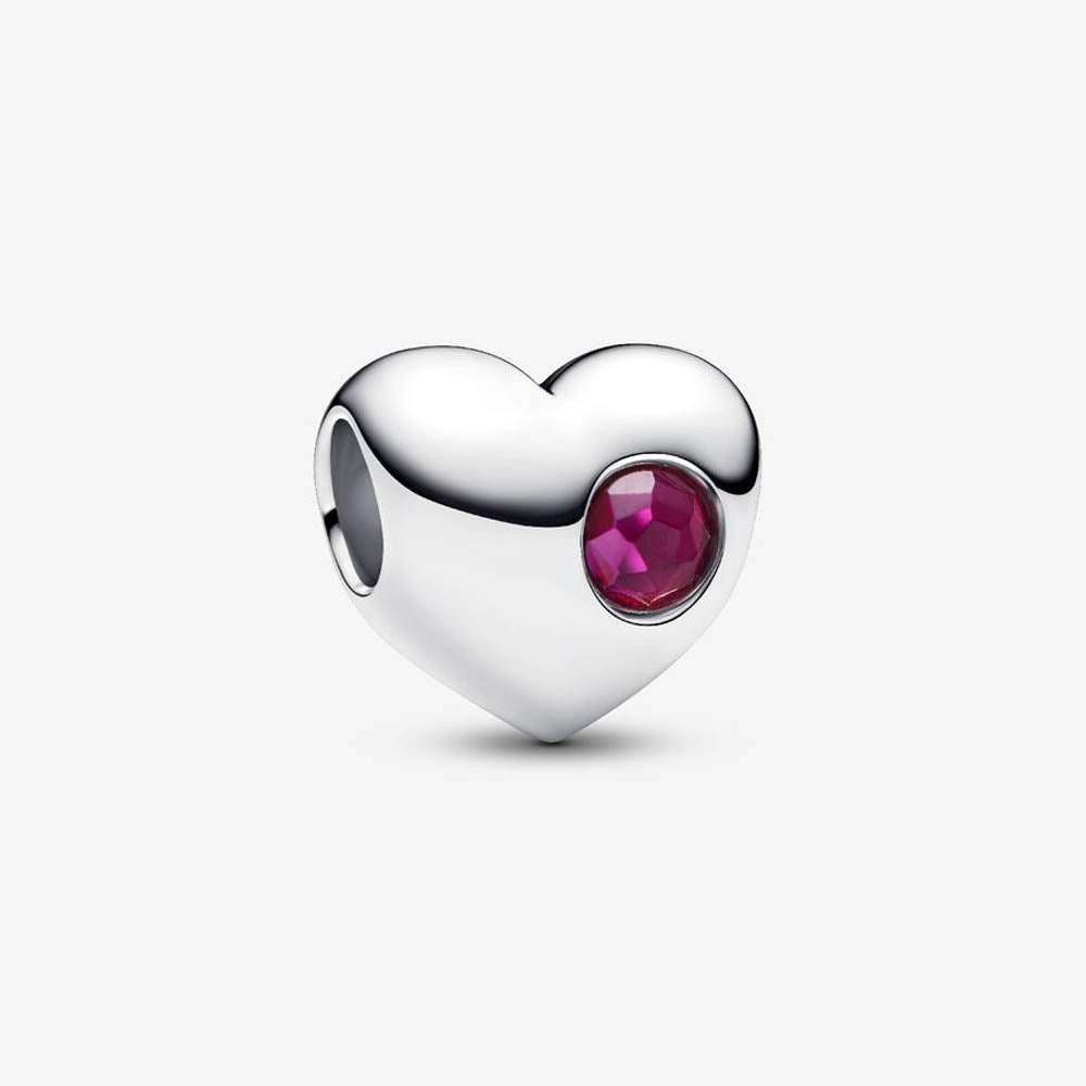 PANDORA July Birthstone Heart Charm 794161C07276361