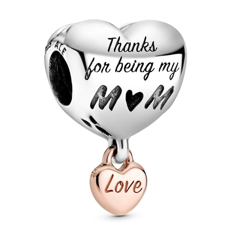 PANDORA Love You Mum Heart Charm 788830C00