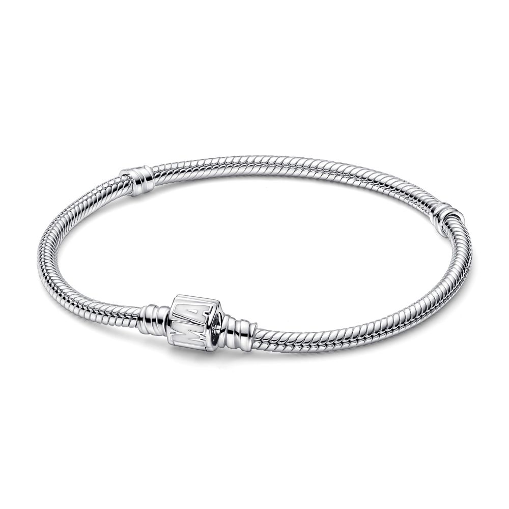 PANDORA Moments Marvel Logo Clasp Snake Chain Bracelet 592561C01592561C01
