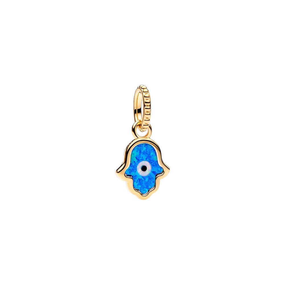 PANDORA Opalescent Blue Hamsa Hand Dangle Charm 762699C01