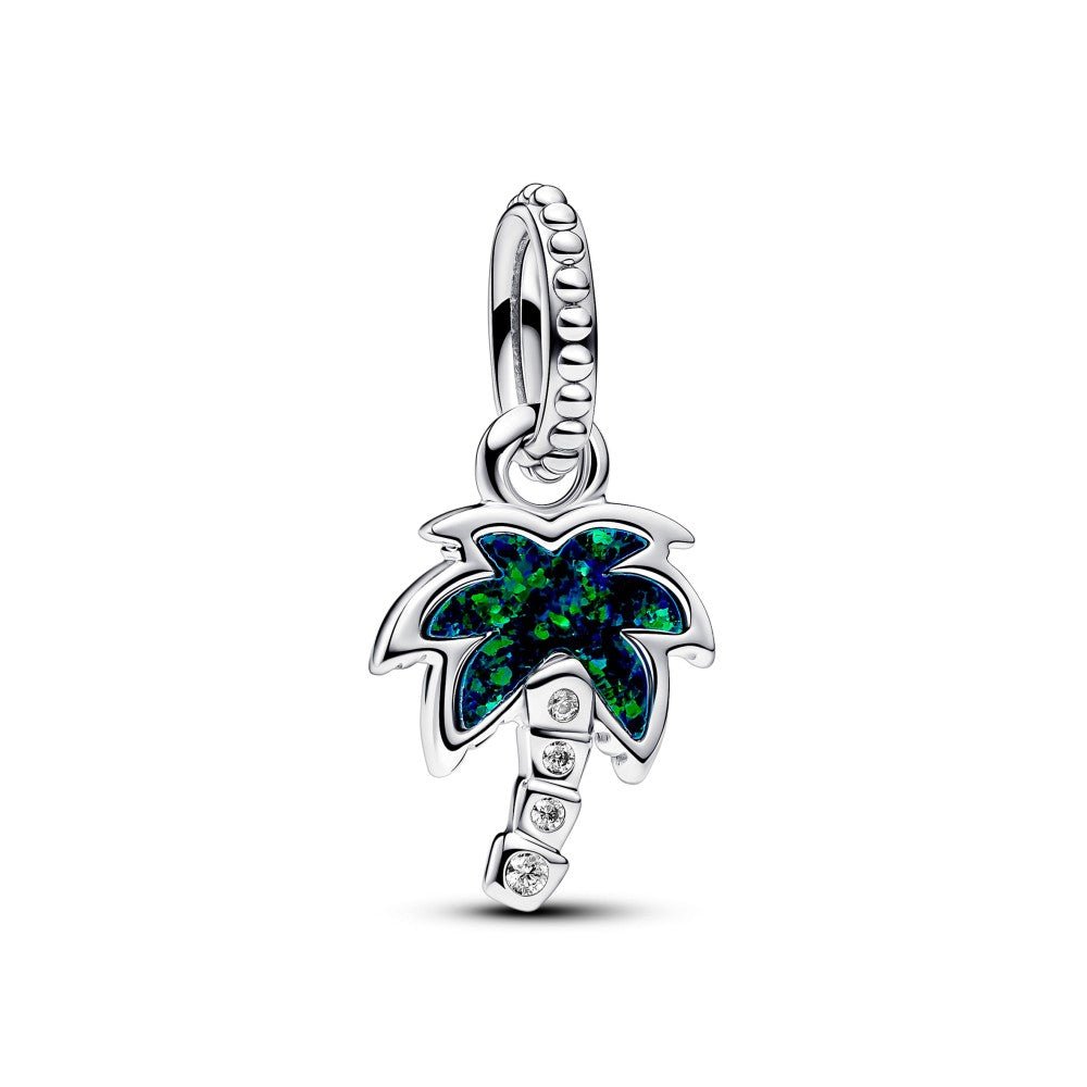 PANDORA Opalescent Green Palm Tree Dangle Charm 793352C01