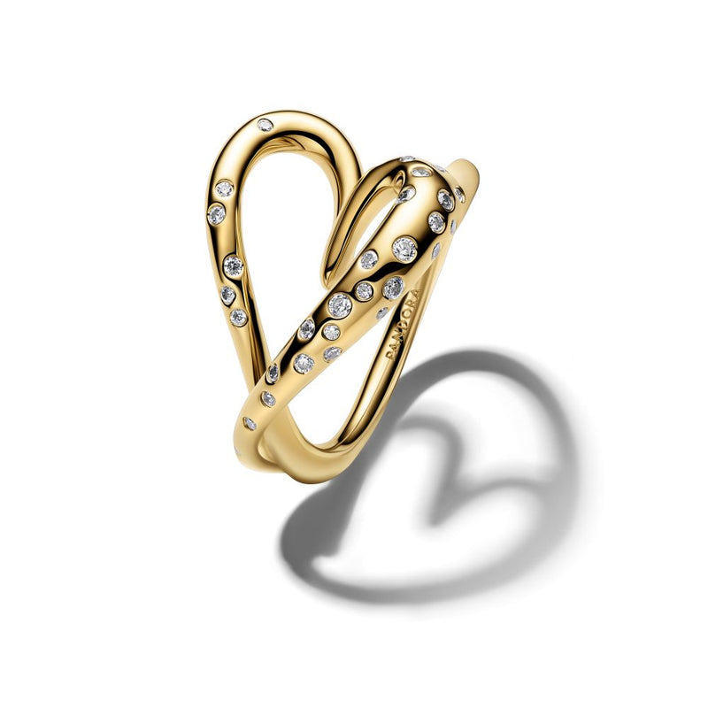 PANDORA Organically Shaped Stone - Set Heart Ring 164675C01164675C01