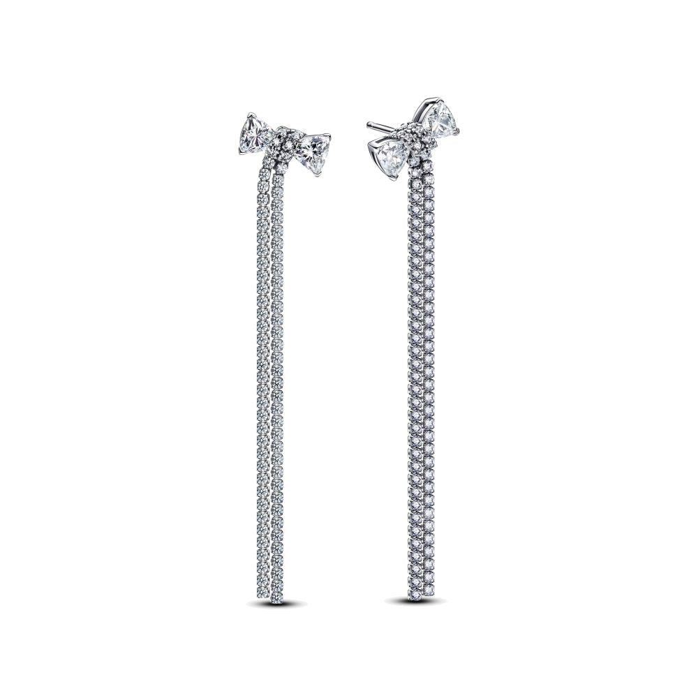 PANDORA Pave Bow Drop Earrings 293544C01271585