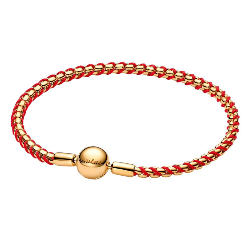 PANDORA Red Cord Box Chain Bracelet 563816C01563816C01