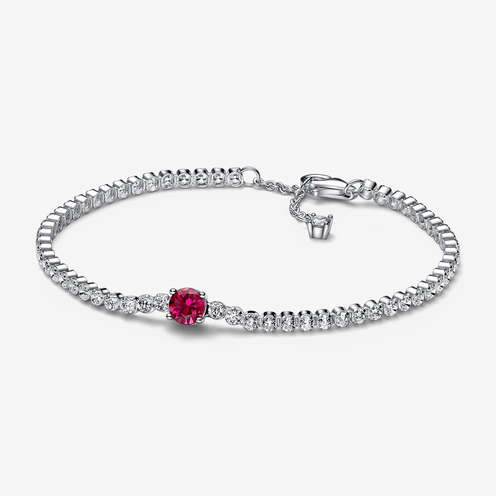 PANDORA Red Sparkling Round Pave Tennis Bracelet 592403C01592403C01