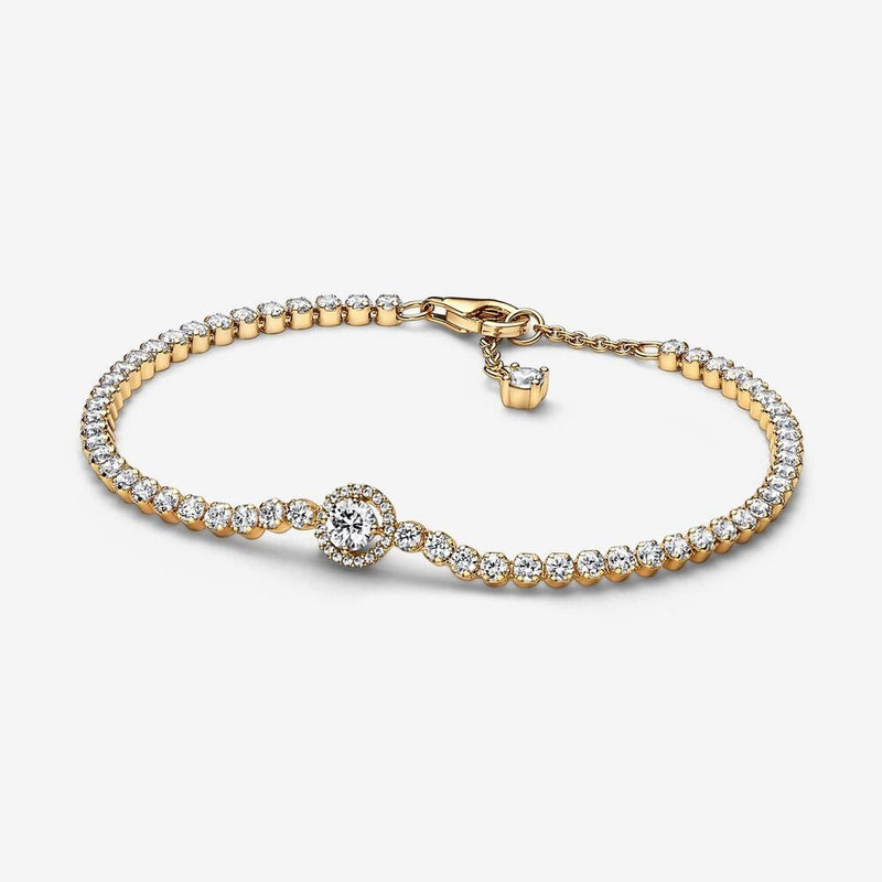 PANDORA Sparkling Halo Tennis Bracelet 569416C01258192