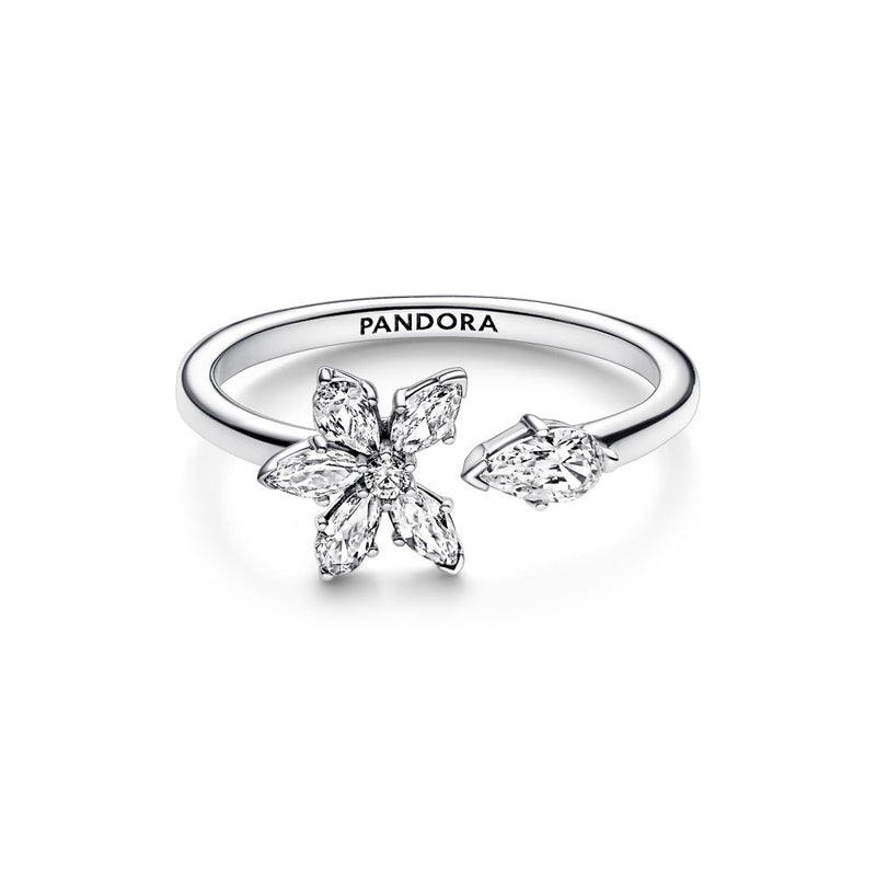 PANDORA Sparkling Herbarium Cluster Open Ring 192611C01272538