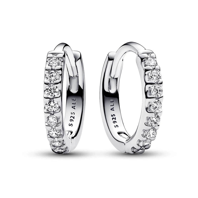 PANDORA Sparkling Huggie Hoop Earrings 293015C01