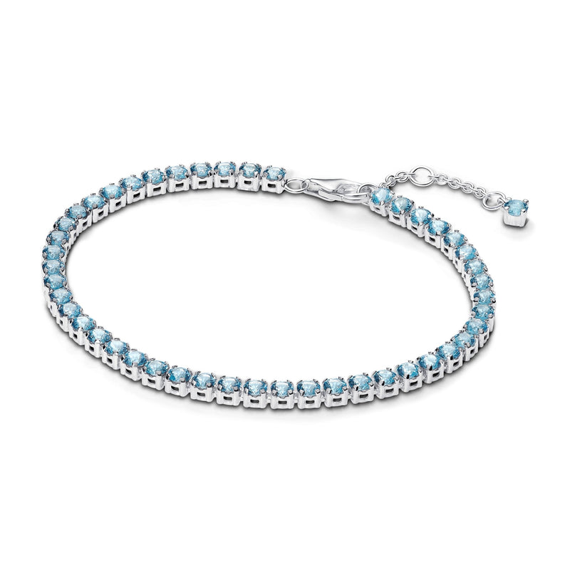 PANDORA Sparkling Light Blue Tennis Bracelet 591469C03591469C03