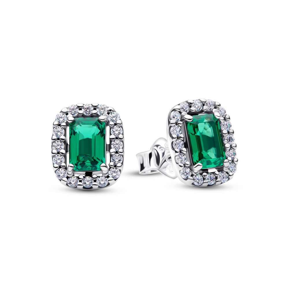 PANDORA Sparkling Rectangular Stud Earrings 294501C01