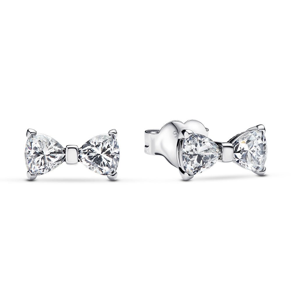 PANDORA Sparkling Small Bow Stud Earrings 293542C01