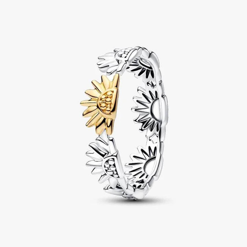 PANDORA Sunflower Two - Tone Band Ring 164702C00164702C00