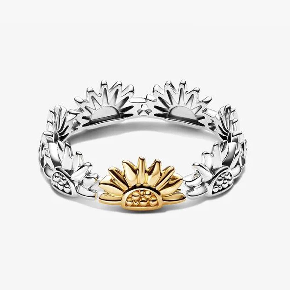 PANDORA Sunflower Two - Tone Band Ring 164702C00164702C00