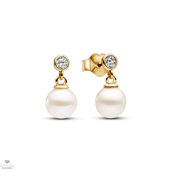 PANDORA Treated Freshwater Cultured Pearl & Stone Drop Earrings 263153C01