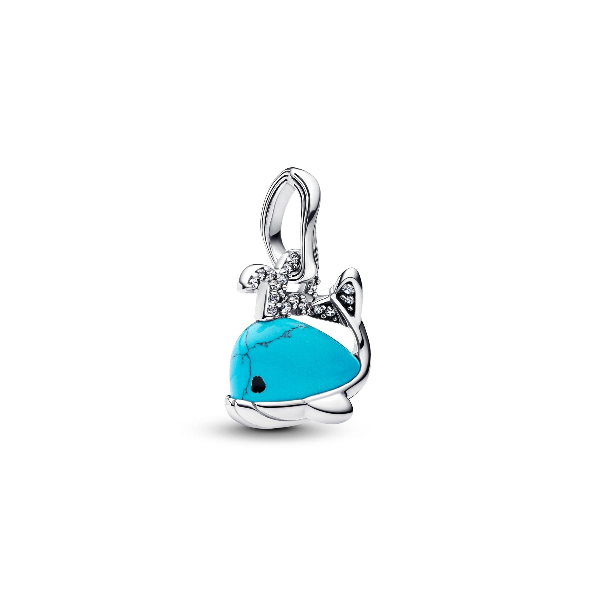 PANDORA Turquoise - coloured Whale Dangle Charm 793822C01