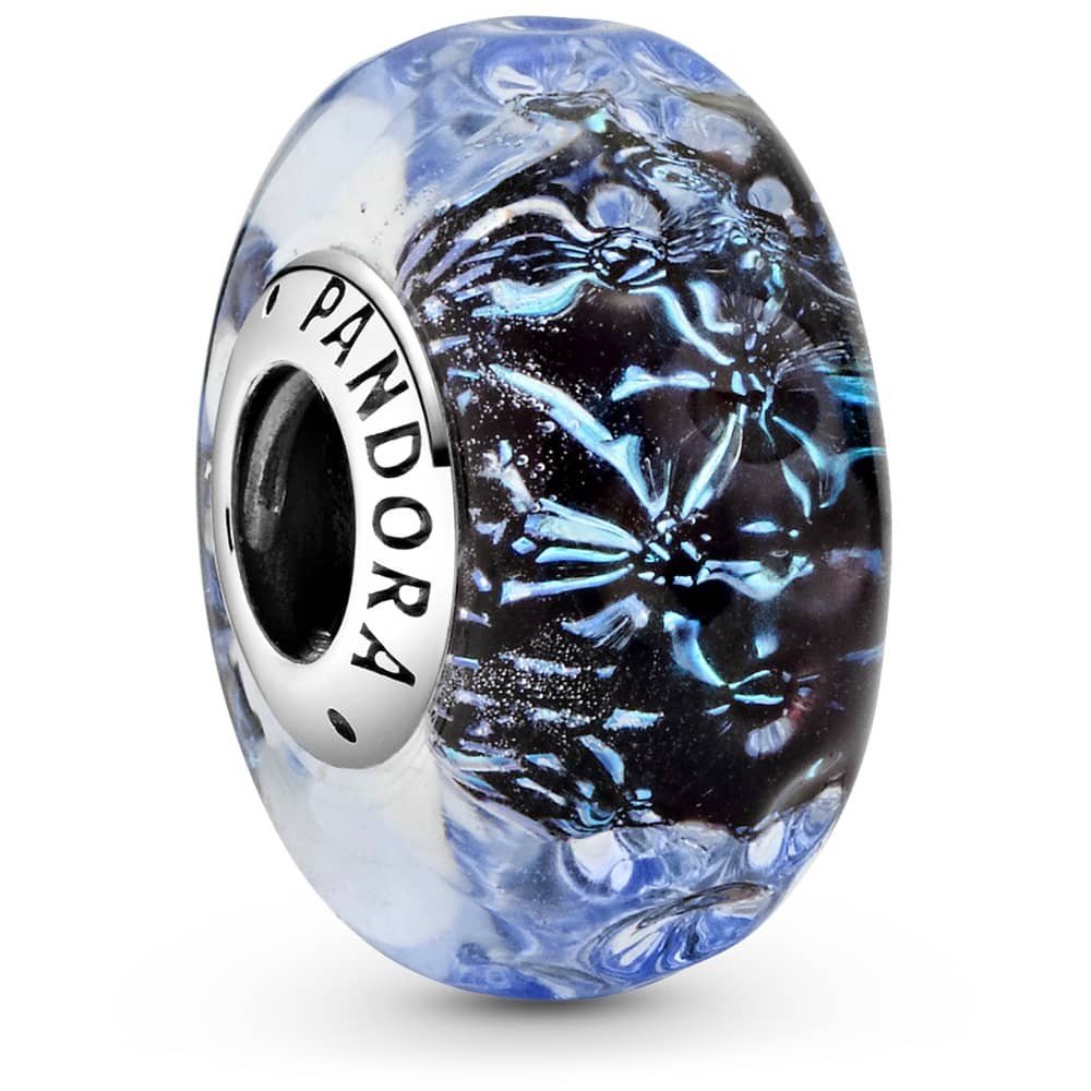 PANDORA Wavy Dark Blue Murano Glass Ocean Charm 798938C00