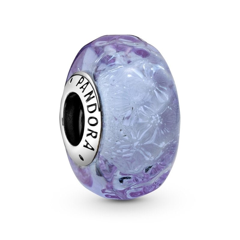 PANDORA Wavy Lavender Murano Glass Charm 798875C00