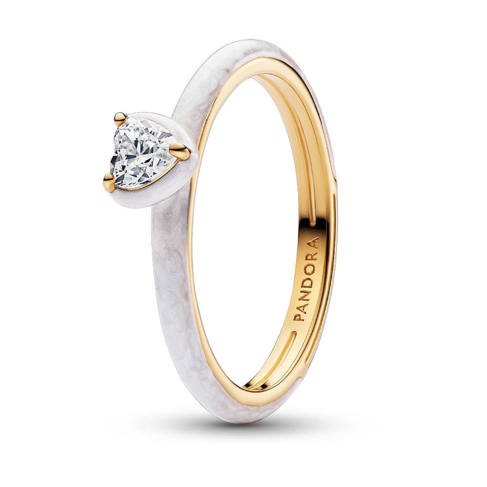 PANDORA White Chakra Heart Ring 163088C01163088C01