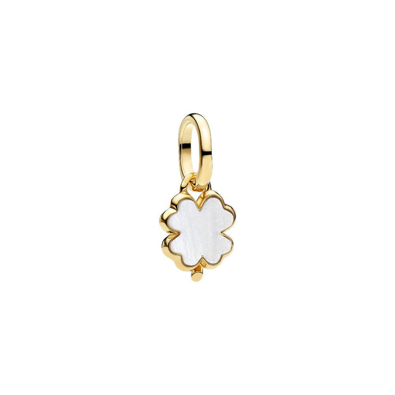 PANDORA White Lucky Clover Dangle Charm 764564C01