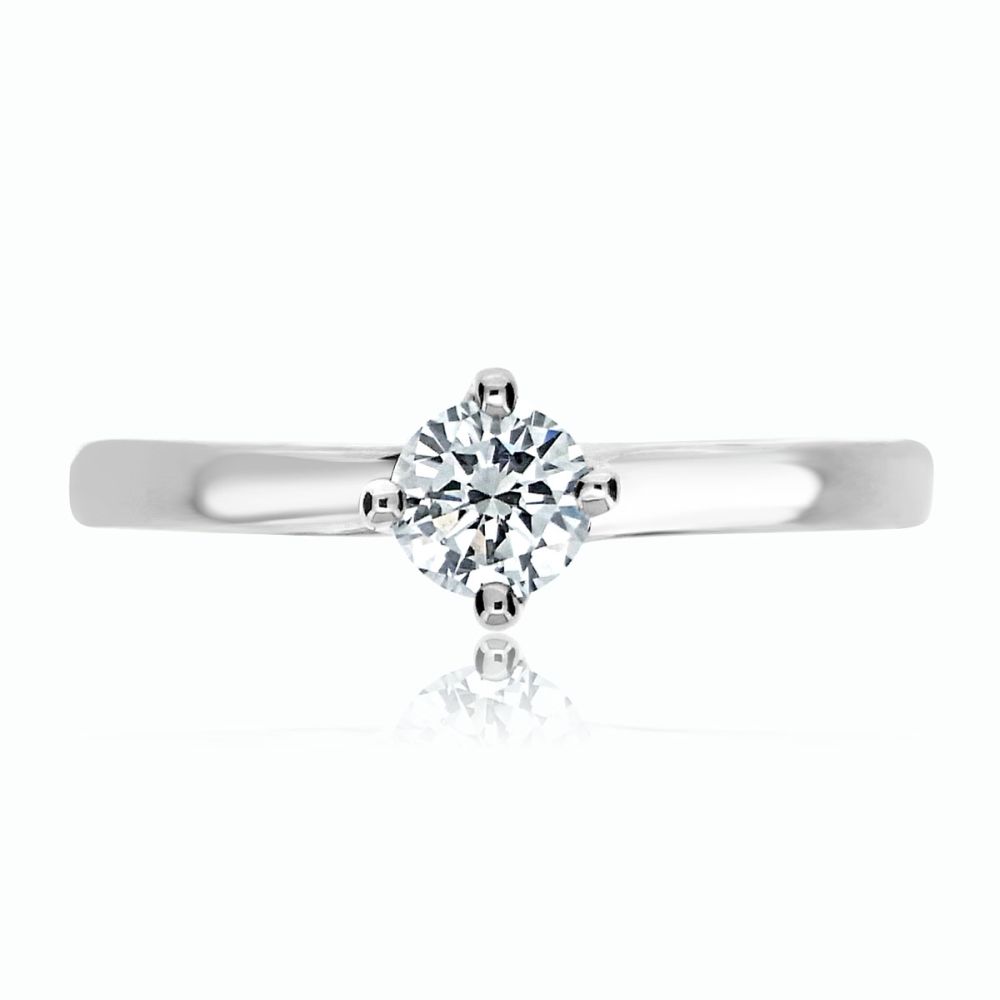 Platinum 0.70ct Diamond 4 Claw Twist RingRN11688