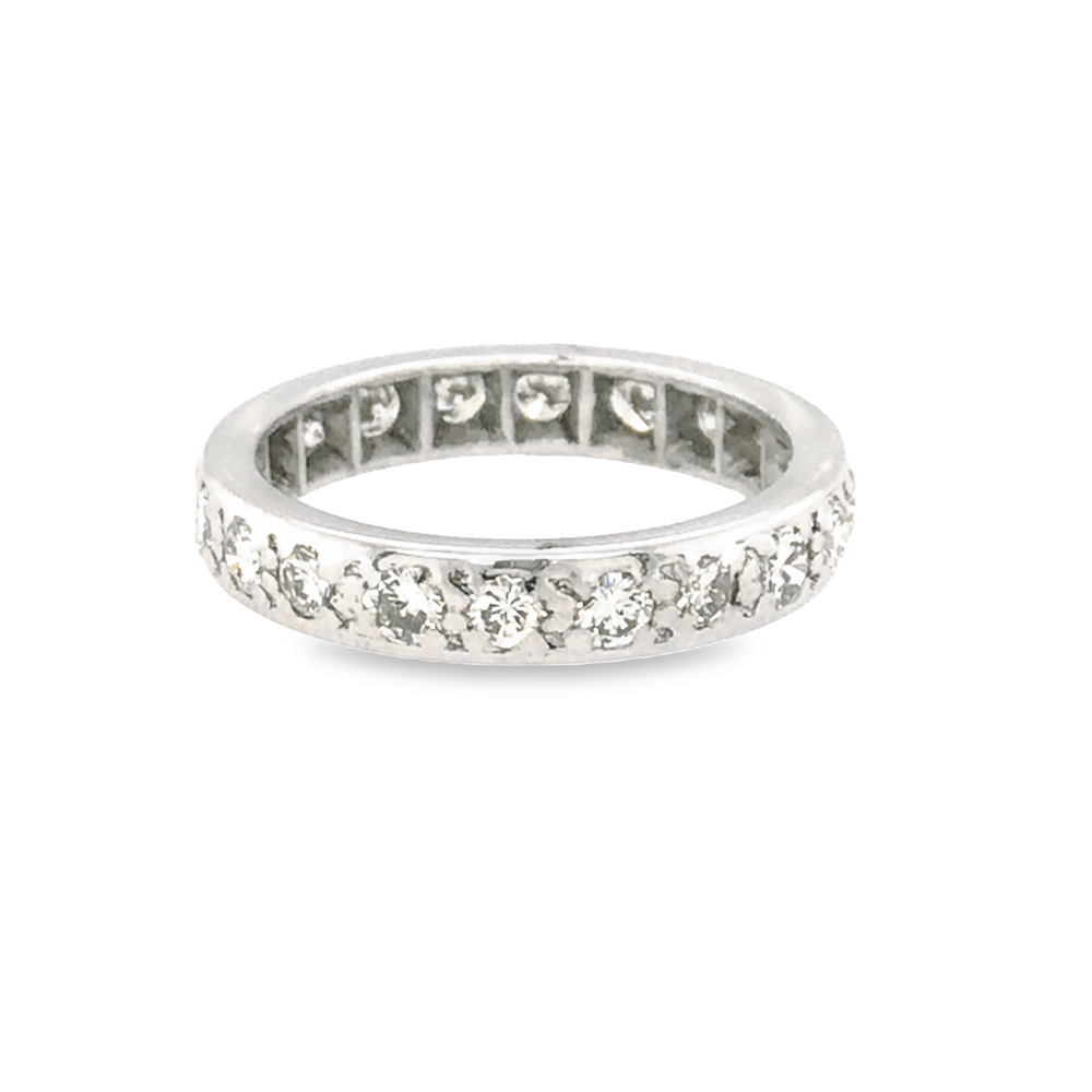 Pre - Owned 14ct White Gold Diamond Full Eternity Ring