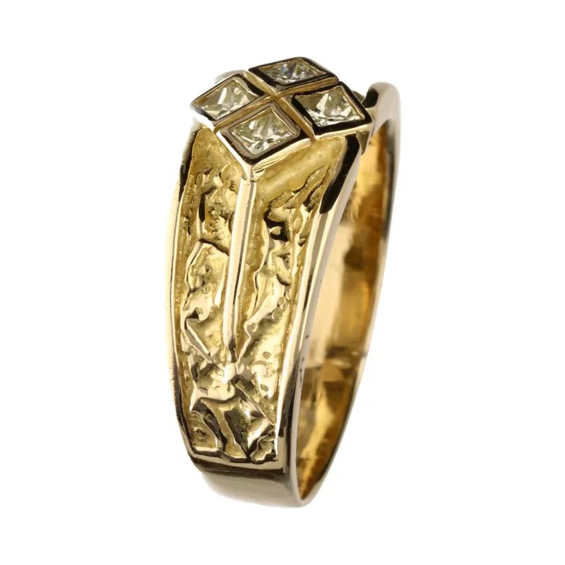 Pre - Owned 14ct Yellow Gold Vintage Style Diamond Ring266729