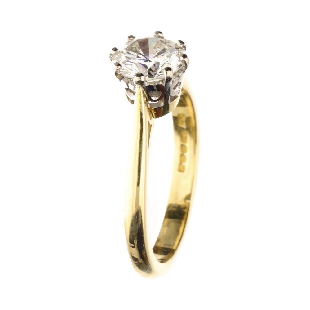 Pre - Owned 18ct Yellow Gold 1.25ct Diamond Solitaire Ring256342