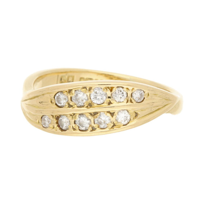Pre - Owned 18ct Yellow Gold Diamond Set Ring