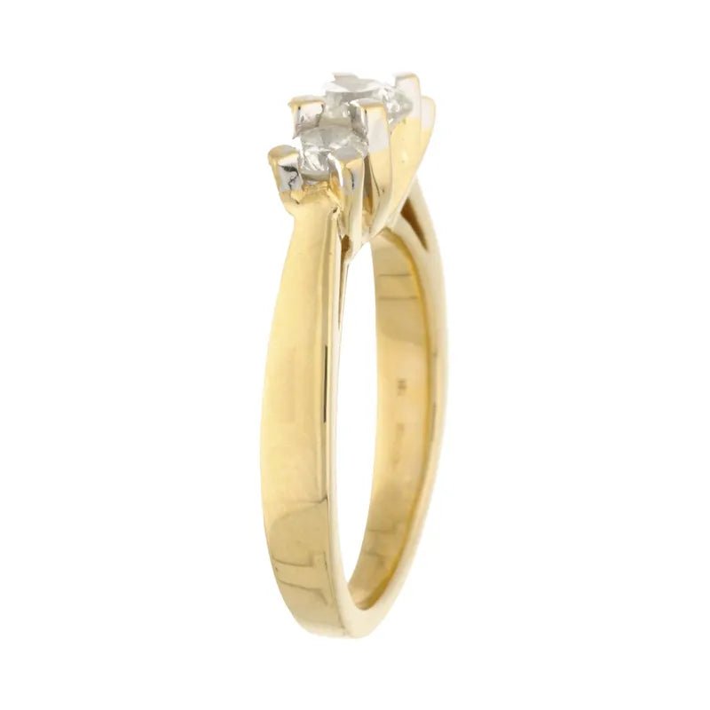 Pre - Owned 18ct Yellow Gold Diamond Trilogy Ring Approx 1.00ct2026W30-3-7