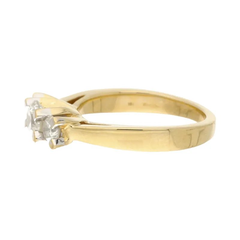 Pre - Owned 18ct Yellow Gold Diamond Trilogy Ring Approx 1.00ct2026W30-3-7