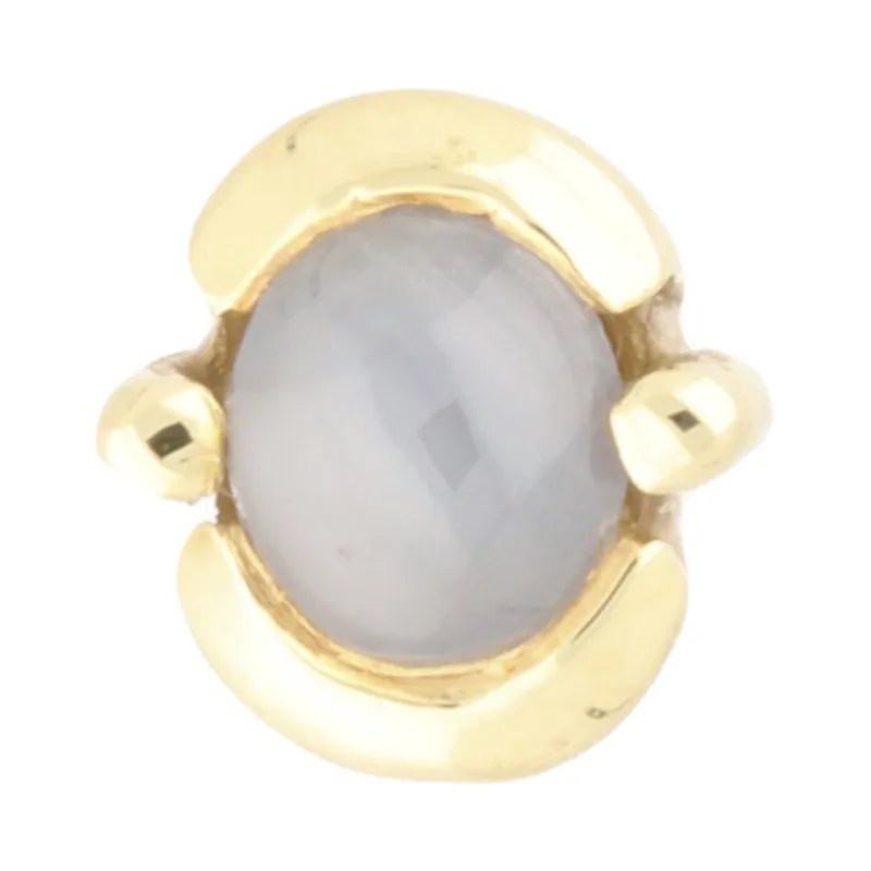 Pre - Owned 18ct Yellow Gold Star Sapphire Earrings274770