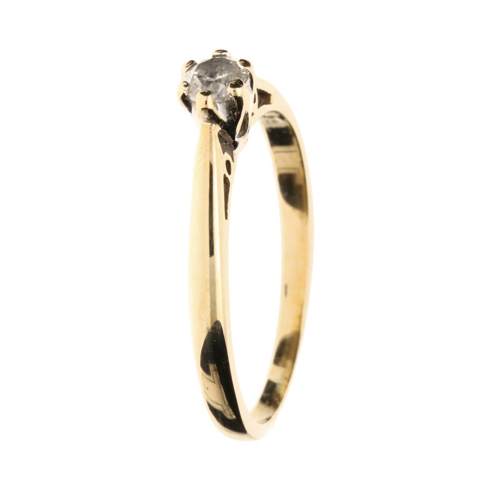 Pre - Owned 9ct Yellow Gold 0.25ct Diamond Solitaire Ring