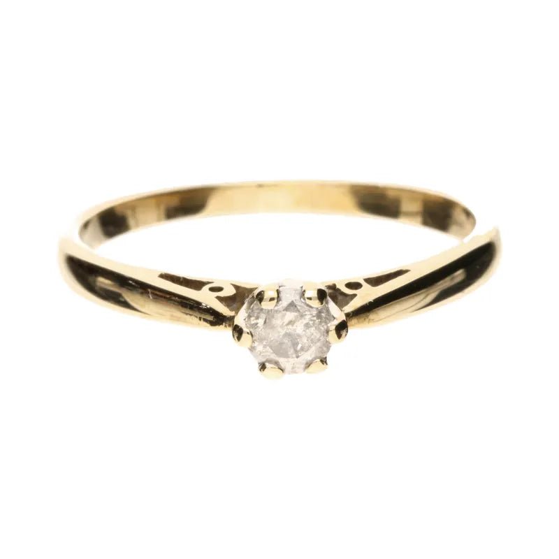 Pre - Owned 9ct Yellow Gold Diamond Solitaire 0.25ct267663