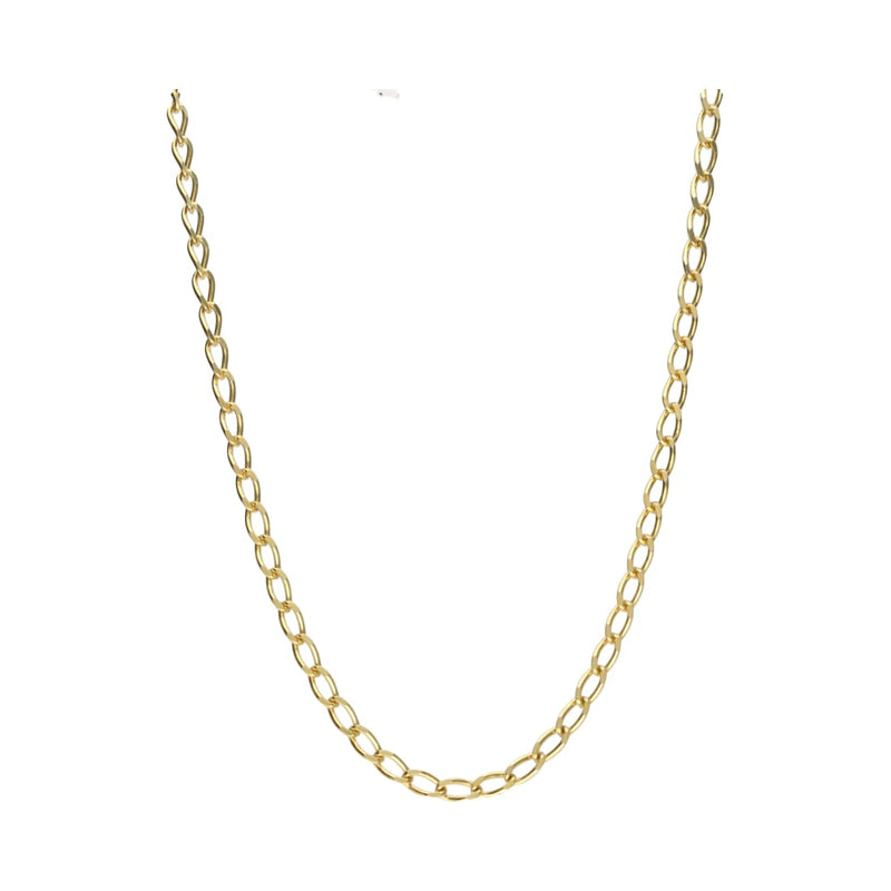 Pre - Owned 9ct Yellow Gold Long Curb Chain 20inch
