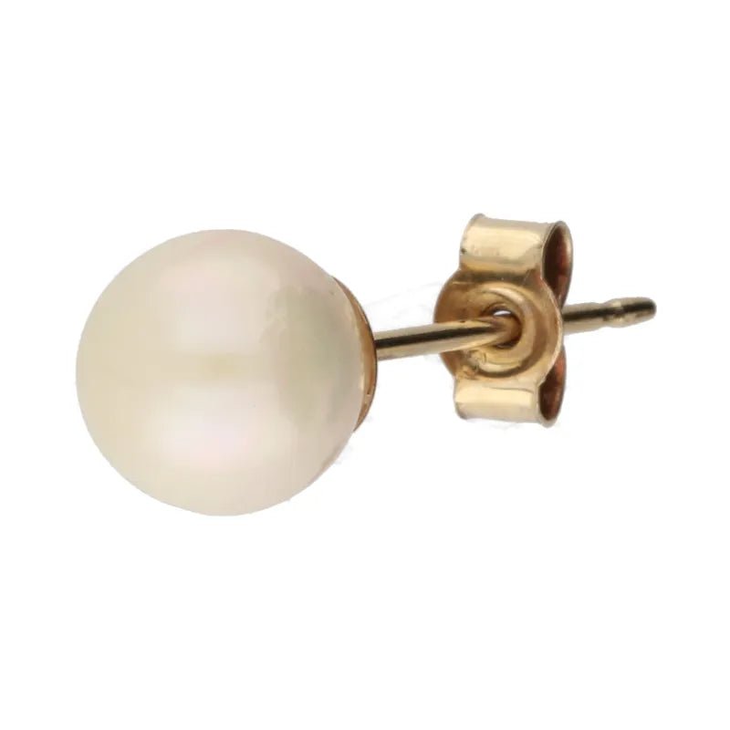 Pre - Owned 9ct Yellow Gold Pearl Stud Earrings2025W16-11-1