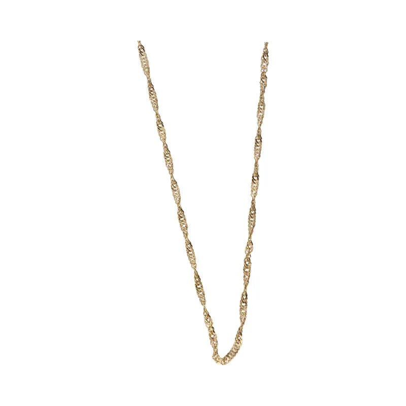 Pre - Owned 9ct Yellow Gold Twisted Curb Chain 20inch2026W34-3-7