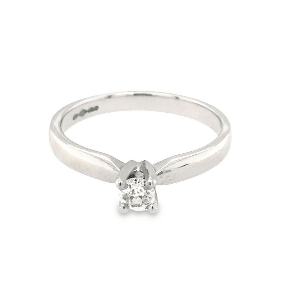 Pre - Owned Platinum Prong Setting Diamond Solitaire Ring,