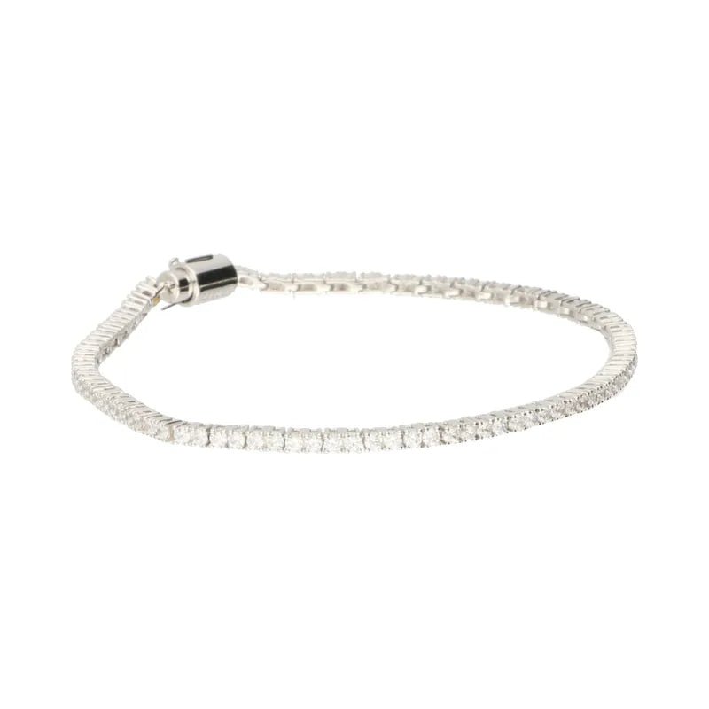 Pre - Owned Sterling Silver CZ Tennis Bracelet 20cm2025W16-31-16