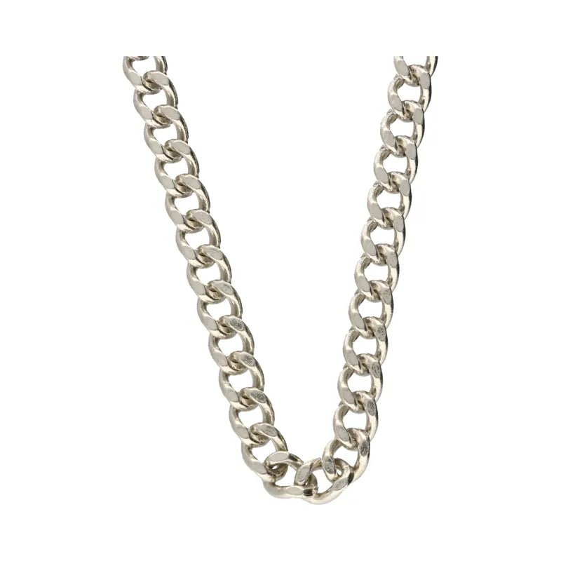 Pre - Owned Sterling Silver Heavy Curb Chain 23inch2026W32-17-7