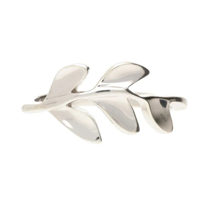 Pre - Owned Sterling Silver Leaf Ring Ring2026W32-14-10