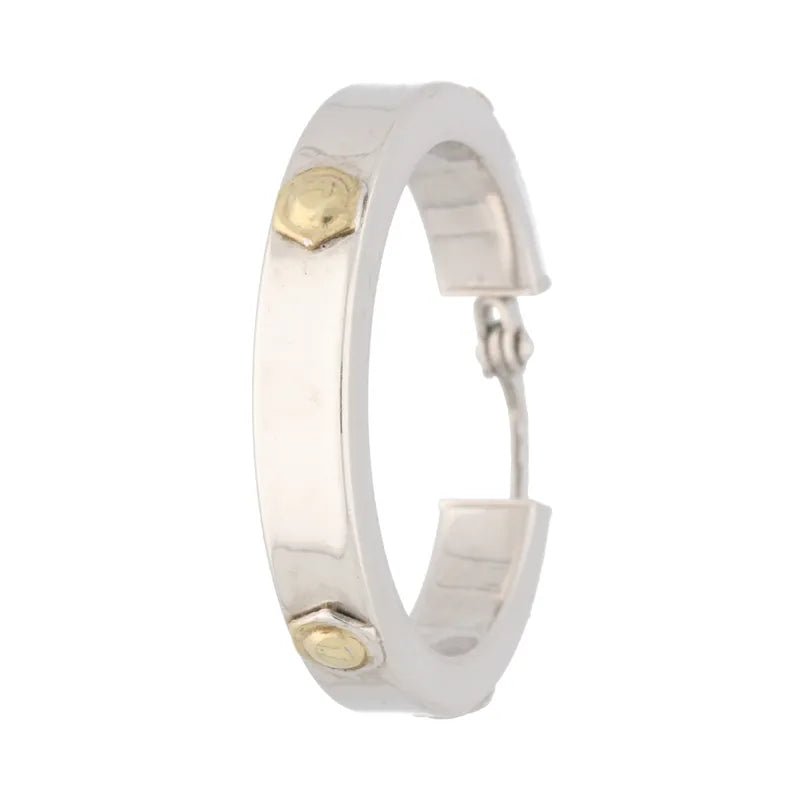 Premium Pre - Owned 9ct White & Yellow Gold Hoop Earrings2026W38-18-10